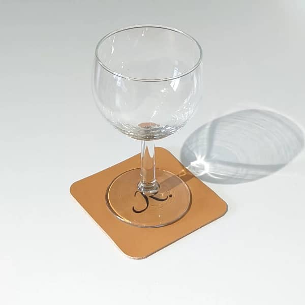 dessous de verre cuir